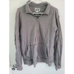 Converse One Star Jacket Men's Large L Grey Full Zipper 2 Pockets Vintage